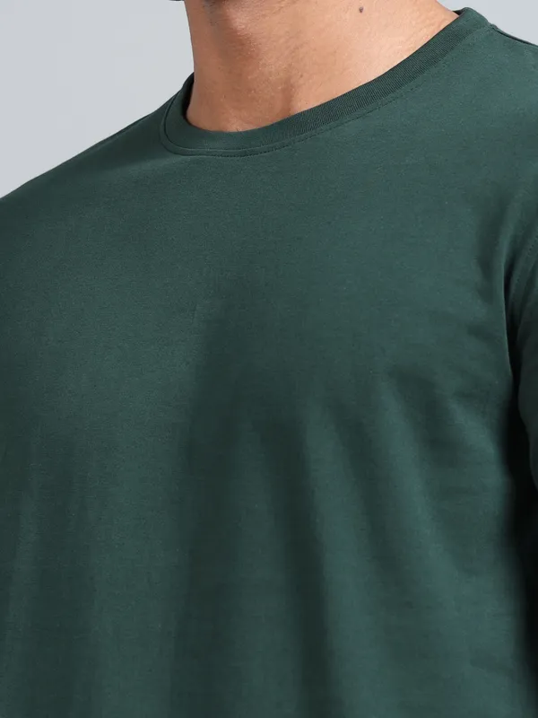 Bottle_Green_Premium_Crewneck_Pima_Cotton_Round_Neck_T_Shirt_For_Men