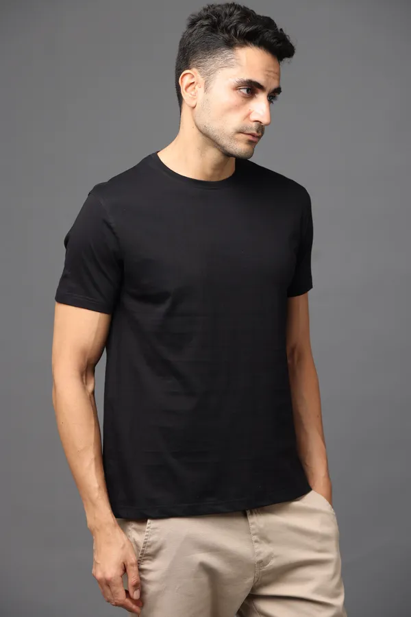 Classic_Black_Premium_Crewneck_Pima_Cotton_Round_Neck_T_Shirt_For_Men