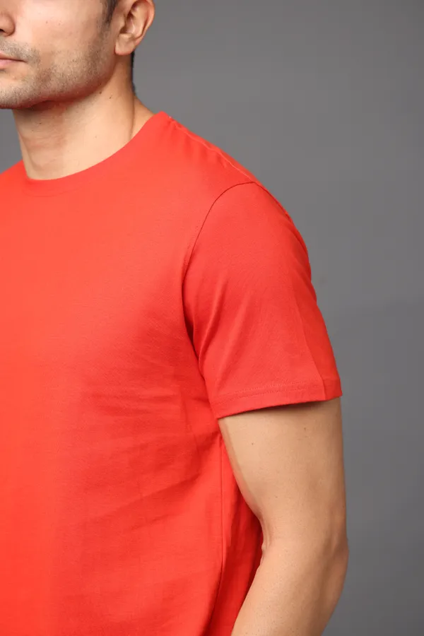 Red_Premium_Crewneck_Pima_Cotton_Round_Neck_T_Shirt_For_Men