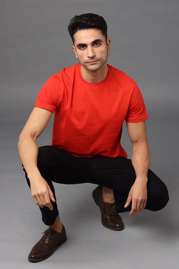 Red_Premium_Crewneck_Pima_Cotton_Round_Neck_T_Shirt_For_Men