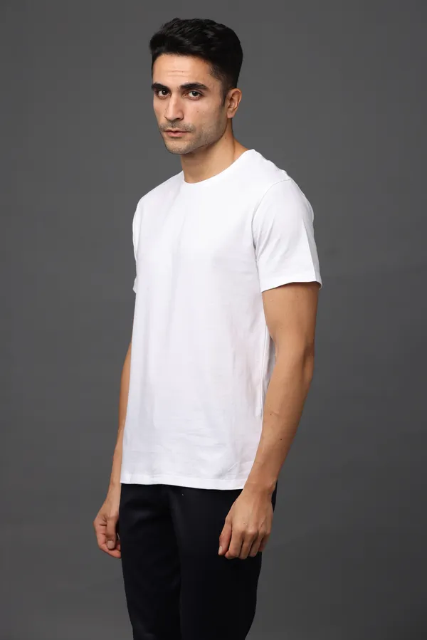 White_Premium_Crewneck_Pima_Cotton_Round_Neck_T_Shirt_For_Men