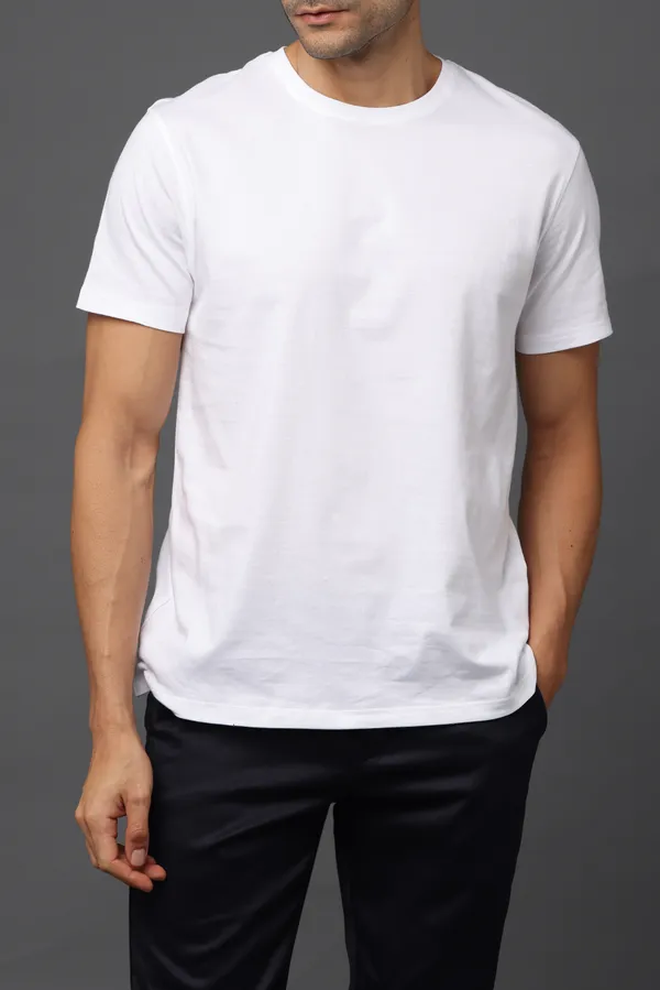 White_Premium_Crewneck_Pima_Cotton_Round_Neck_T_Shirt_For_Men