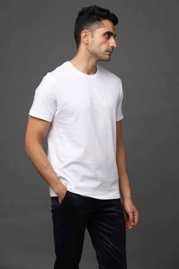 White_Premium_Crewneck_Pima_Cotton_Round_Neck_T_Shirt_For_Men