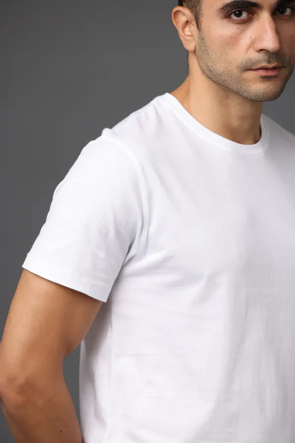 White_Premium_Crewneck_Pima_Cotton_Round_Neck_T_Shirt_For_Men