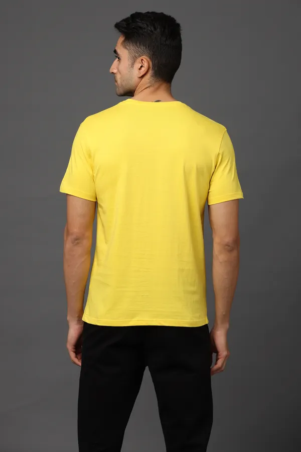 Yellow_Premium_Crewneck_Pima_Cotton_Round_Neck_T_Shirt_For_Men