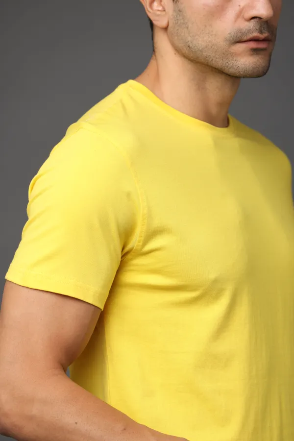 Yellow_Premium_Crewneck_Pima_Cotton_Round_Neck_T_Shirt_For_Men