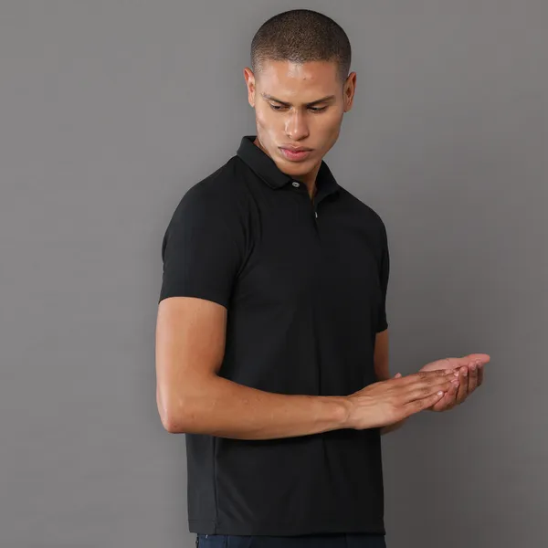 Classic_Black_Mars_200_Polyester_Polo_Neck_T_Shirt_For_Men
