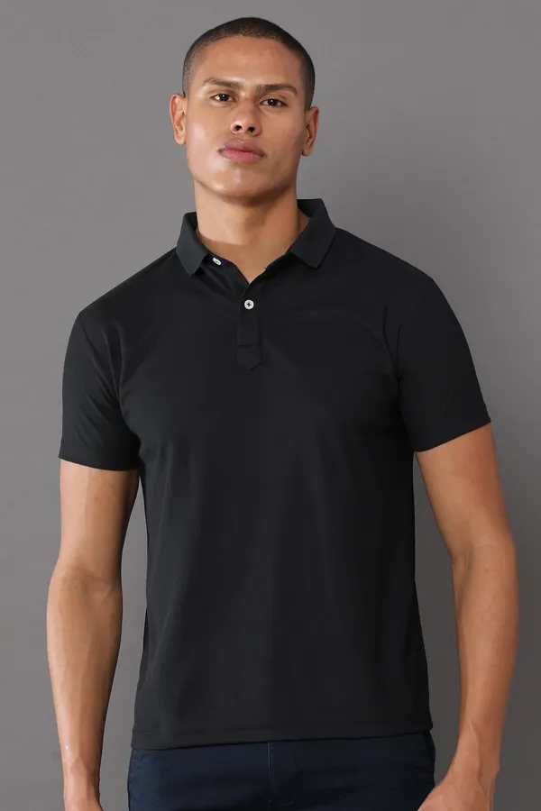 Classic_Black_Mars_200_Polyester_Polo_Neck_T_Shirt_For_Men
