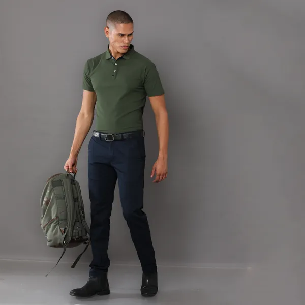Dark_Olive_Green_Mars_200_Polyester_Polo_Neck_T_Shirt_For_Men