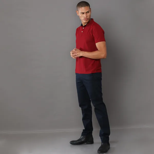 French_Wine_Mars_200_Polyester_Polo_Neck_T_Shirt_For_Men