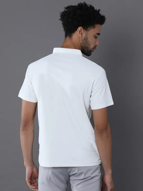 Ivory_White_Mars_200_Polyester_Polo_Neck_T_Shirt_For_Men