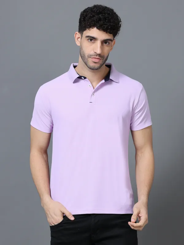 Lilac_Mars_200_Polyester_Polo_Neck_T_Shirt_For_Men