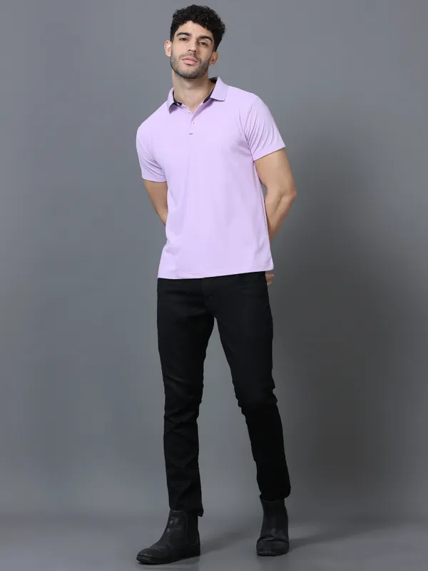 Lilac_Mars_200_Polyester_Polo_Neck_T_Shirt_For_Men