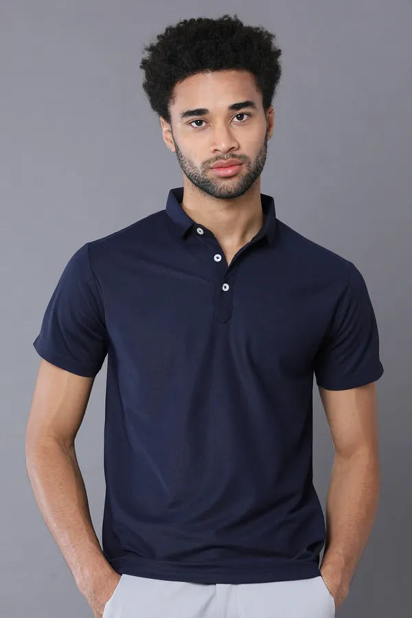 Midnight_Navy_Blue_Mars_200_Polyester_Polo_Neck_T_Shirt_For_Men