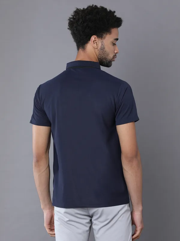 Midnight_Navy_Blue_Mars_200_Polyester_Polo_Neck_T_Shirt_For_Men