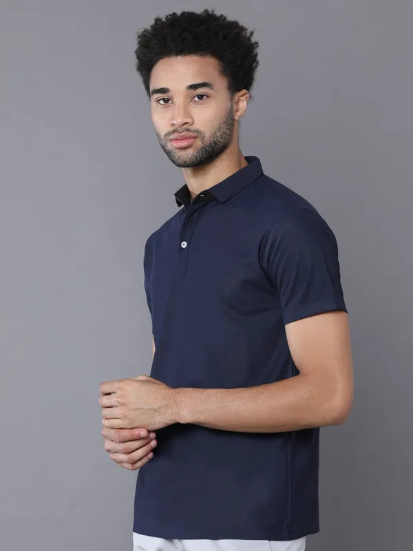 Midnight_Navy_Blue_Mars_200_Polyester_Polo_Neck_T_Shirt_For_Men