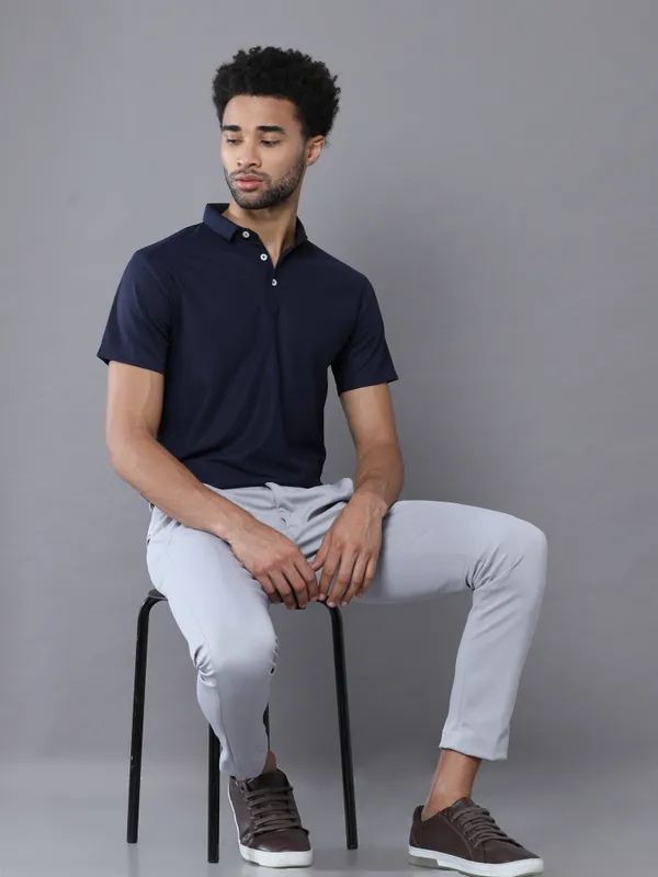 Midnight_Navy_Blue_Mars_200_Polyester_Polo_Neck_T_Shirt_For_Men