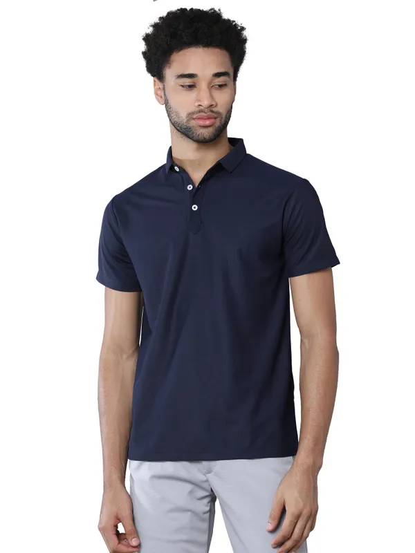 Midnight_Navy_Blue_Mars_200_Polyester_Polo_Neck_T_Shirt_For_Men