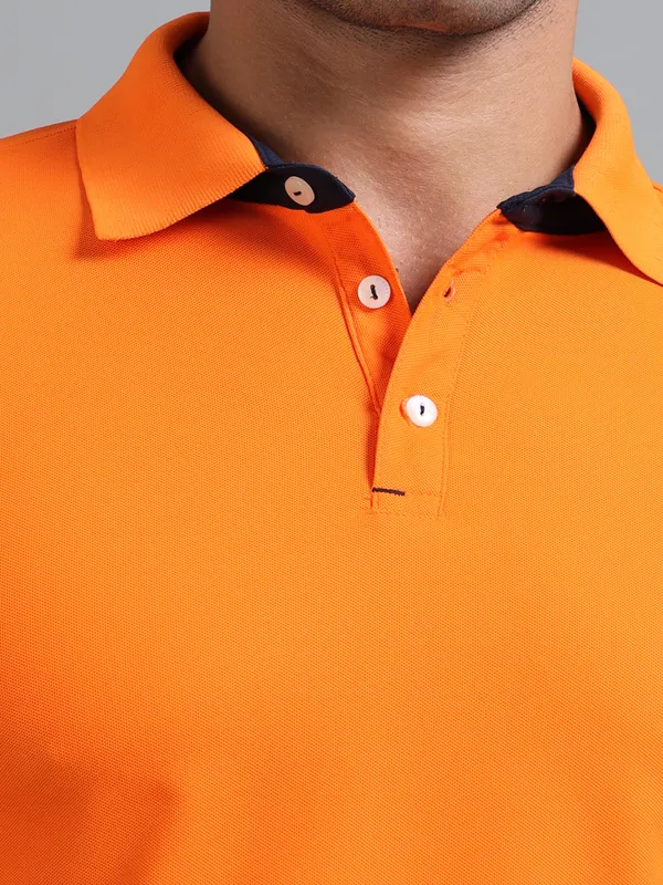 Orange_Mars_200_Polyester_Polo_Neck_T_Shirt_For_Men