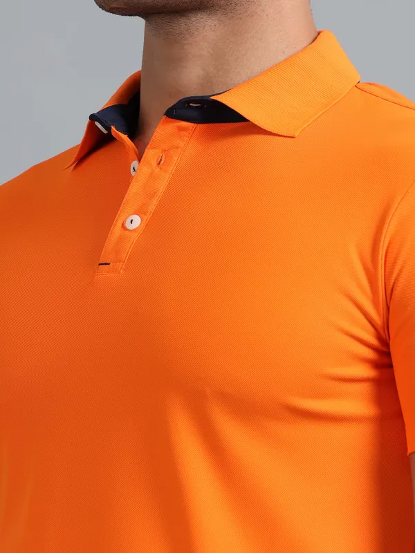 Orange_Mars_200_Polyester_Polo_Neck_T_Shirt_For_Men