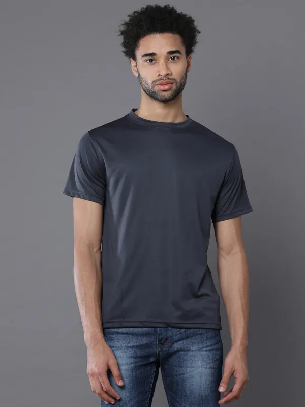 Dark_Grey_Mobilitee_Polyester_Round_Neck_T_Shirt_For_Men_And_Women