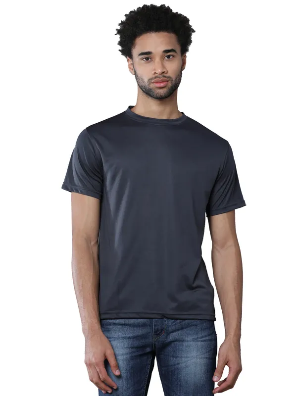 Dark_Grey_Mobilitee_Polyester_Round_Neck_T_Shirt_For_Men_And_Women