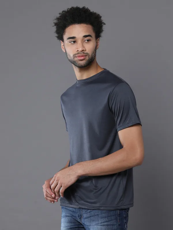 Dark_Grey_Mobilitee_Polyester_Round_Neck_T_Shirt_For_Men_And_Women