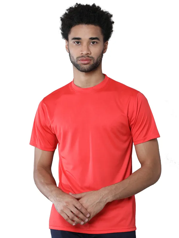 Frost_Red_Mobilitee_Polyester_Round_Neck_T_Shirt_For_Men_And_Women