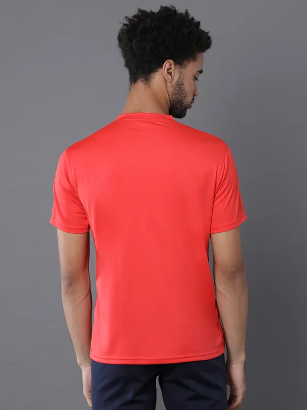 Frost_Red_Mobilitee_Polyester_Round_Neck_T_Shirt_For_Men_And_Women