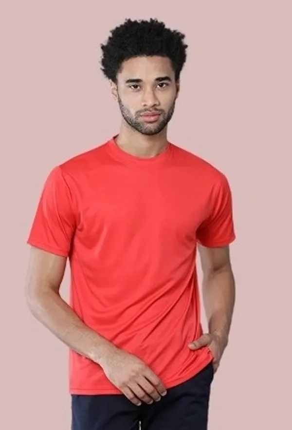 Frost_Red_Mobilitee_Polyester_Round_Neck_T_Shirt_For_Men_And_Women