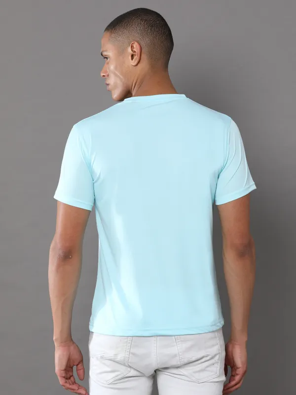 Mint_Blue_Mobilitee_Polyester_Round_Neck_T_Shirt_For_Men_And_Women