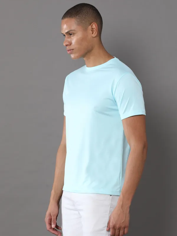 Mint_Blue_Mobilitee_Polyester_Round_Neck_T_Shirt_For_Men_And_Women