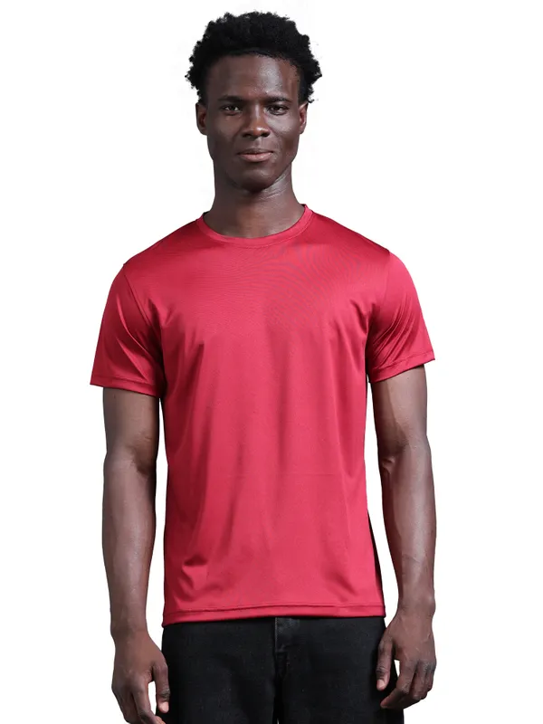 Royal_Maroon_Mobilitee_Polyester_Round_Neck_T_Shirt_For_Men_And_Women
