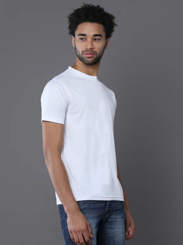 White_Mobilitee_Polyester_Round_Neck_T_Shirt_For_Men_And_Women