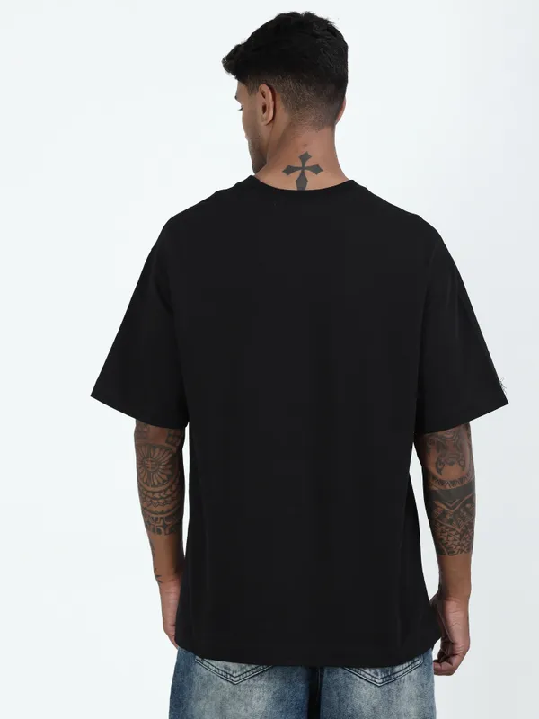 Black_Oversized_Originals_French_Terry_Cotton_Round_Neck_T_Shirt_For_Men