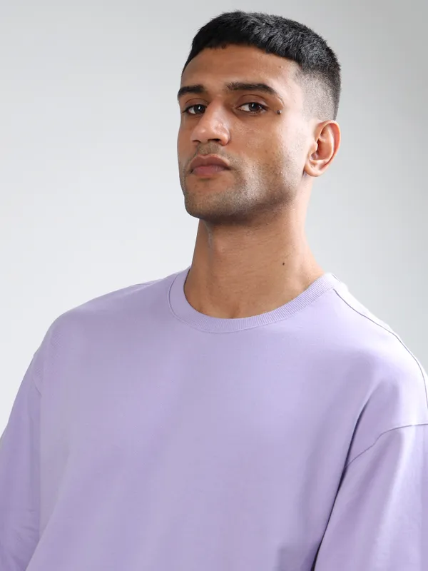 Lilac_Oversized_Originals_French_Terry_Cotton_Round_Neck_T_Shirt_For_Men