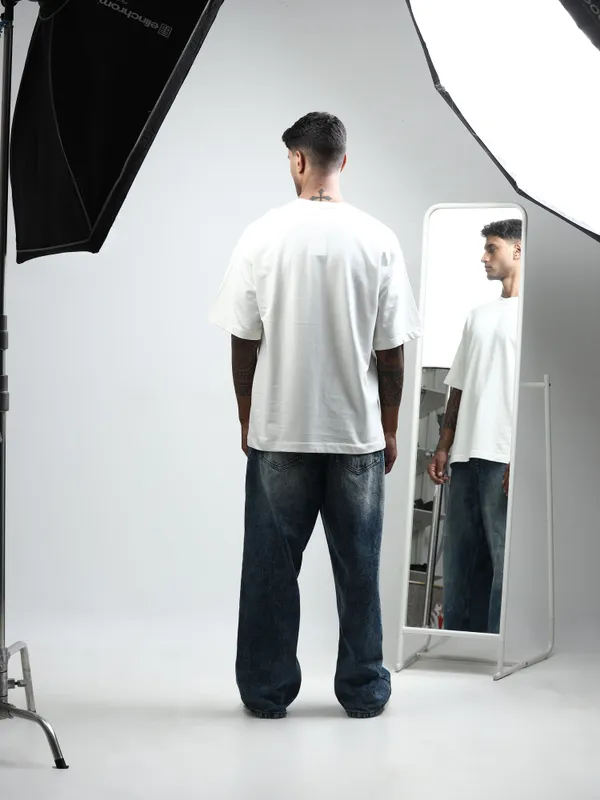 White_Oversized_Originals_French_Terry_Cotton_Round_Neck_T_Shirt_For_Men