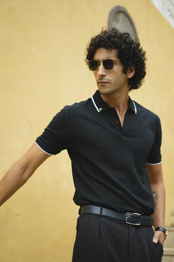 Classic_Black_Premium_Polo_Pima_Cotton_Polo_Neck_T_Shirt_For_Men