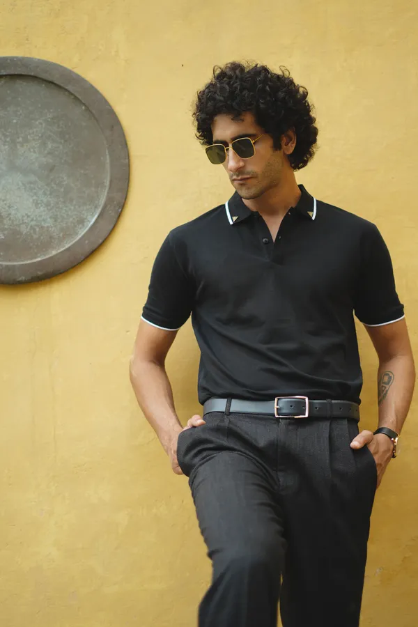 Classic_Black_Premium_Polo_Pima_Cotton_Polo_Neck_T_Shirt_For_Men