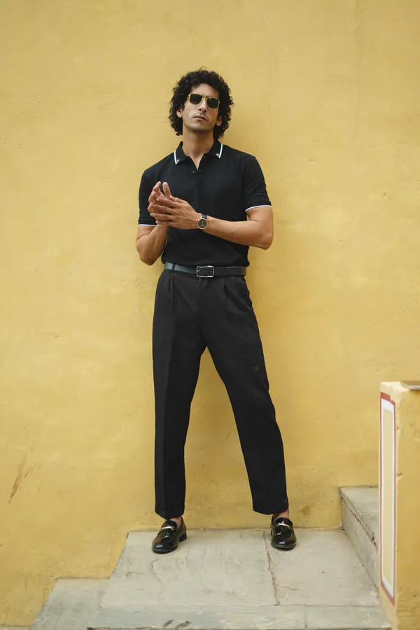 Classic_Black_Premium_Polo_Pima_Cotton_Polo_Neck_T_Shirt_For_Men