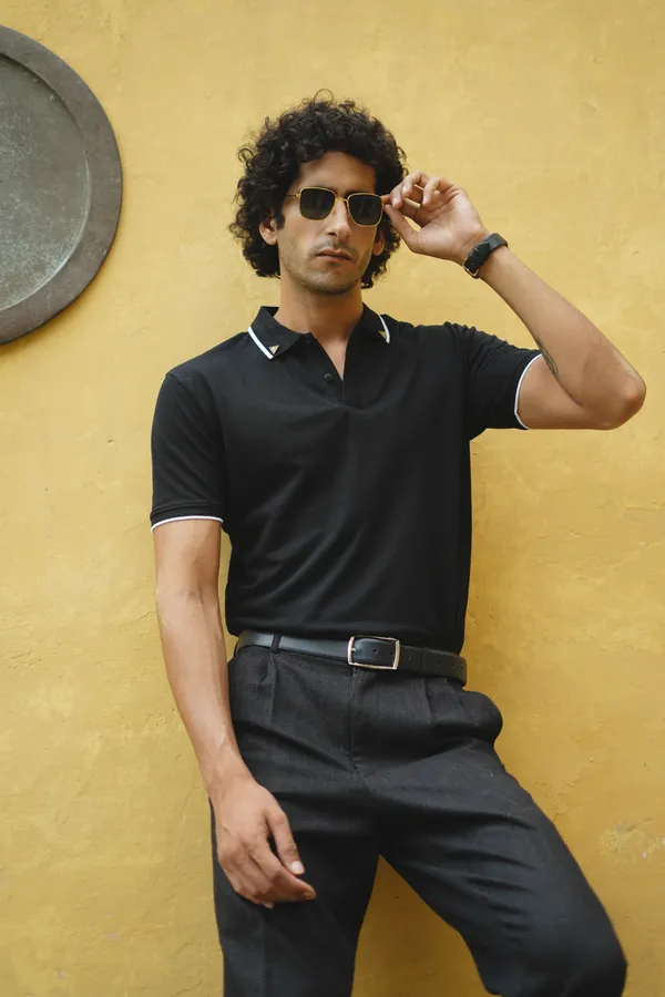 Classic_Black_Premium_Polo_Pima_Cotton_Polo_Neck_T_Shirt_For_Men