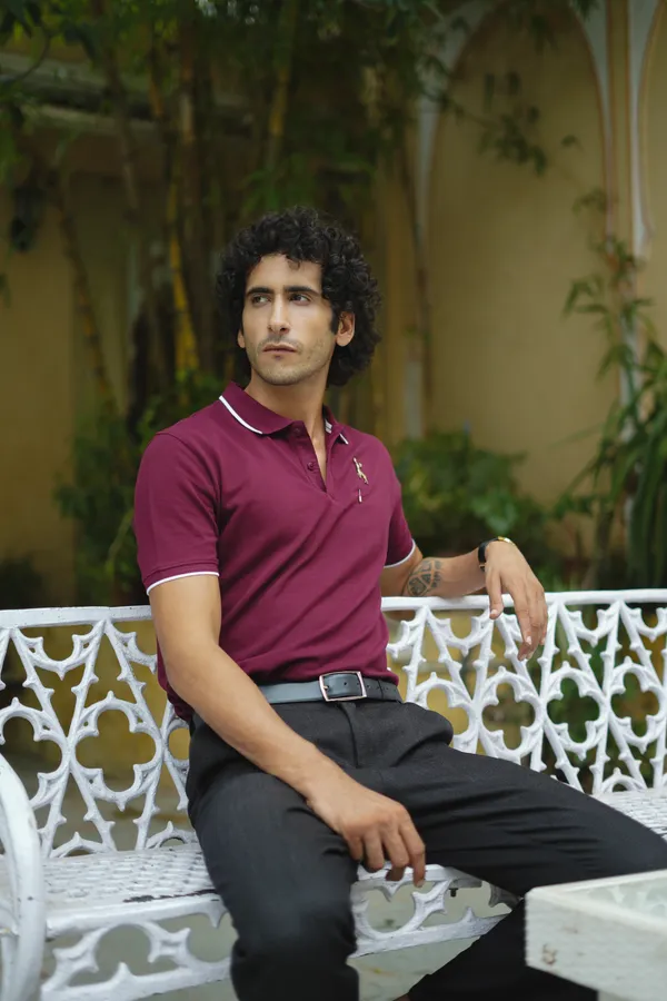 French_Wine_Premium_Polo_Pima_Cotton_Polo_Neck_T_Shirt_For_Men