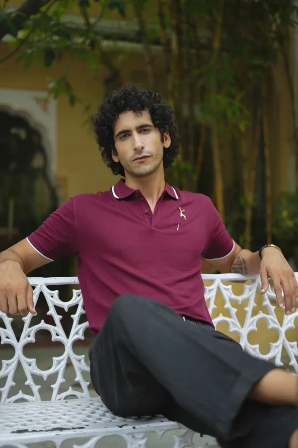 French_Wine_Premium_Polo_Pima_Cotton_Polo_Neck_T_Shirt_For_Men