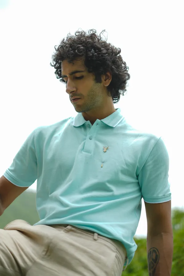 Mint_Blue_Premium_Polo_Pima_Cotton_Polo_Neck_T_Shirt_For_Men