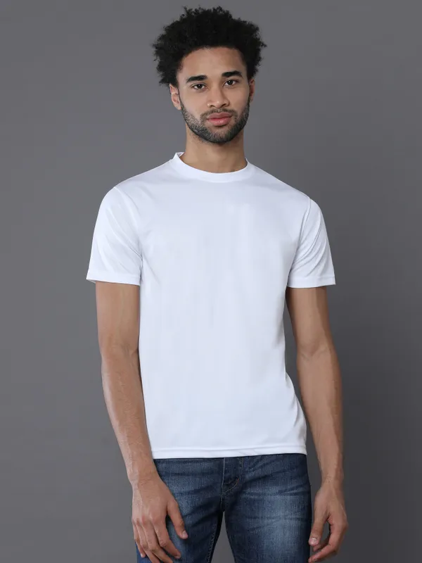 White_Sports_Crewneck_Polyester_Round_Neck_T_Shirt_For_Men_And_Women