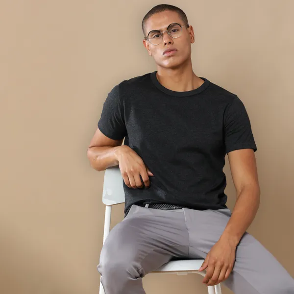 Charcoal_Melange_Sustainable_Crewneck_Cotton_And_Polyester_Round_Neck_T_Shirt_For_Men