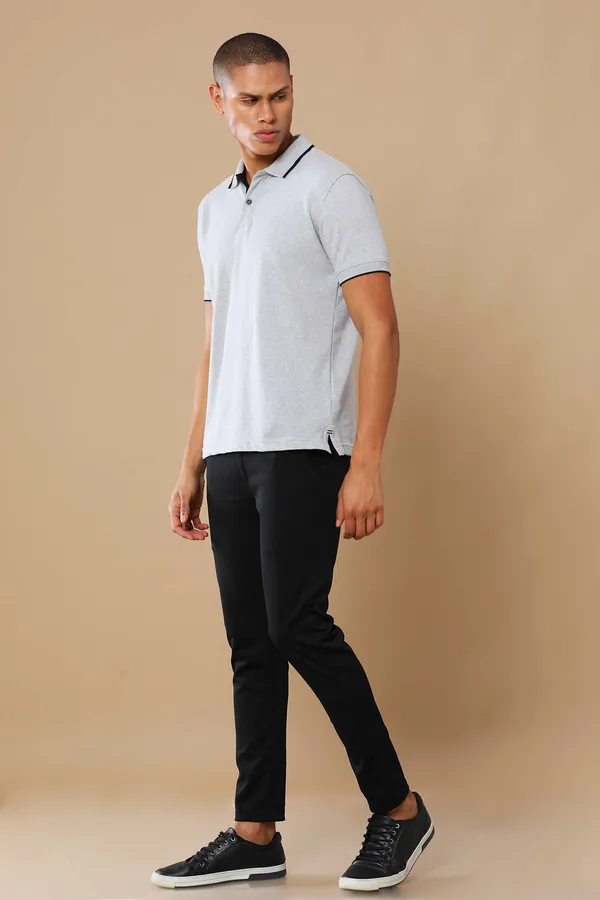 Grey_Sustainable_Jacquard_Cotton_And_Polyester_Polo_Neck_T_Shirt_For_Men