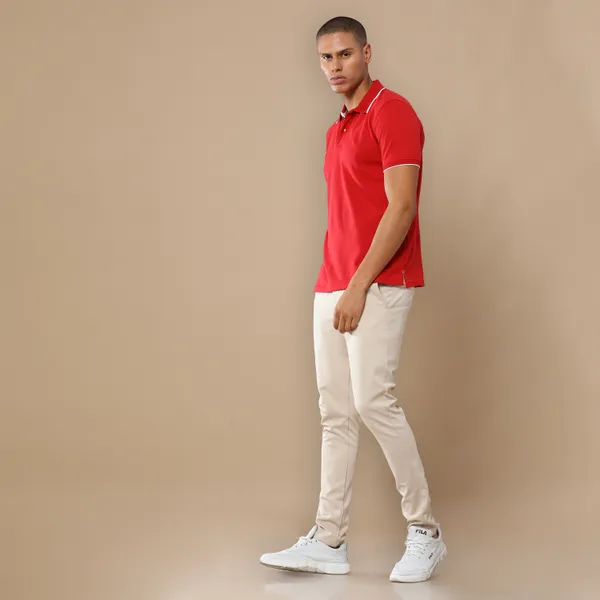 Red_Sustainable_Jacquard_Cotton_And_Polyester_Polo_Neck_T_Shirt_For_Men