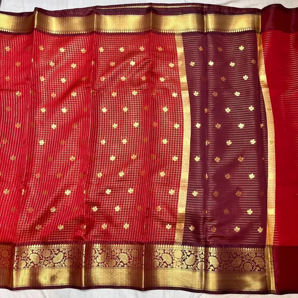 Red_Traditional_With_Golden_Zari_Work_And_Maroon_Border_Silk_Saree_For_Women