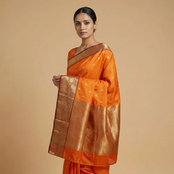 Orange_Traditional_With_Zari_Work_And_Maroon_Border_Silk_Saree_For_Women